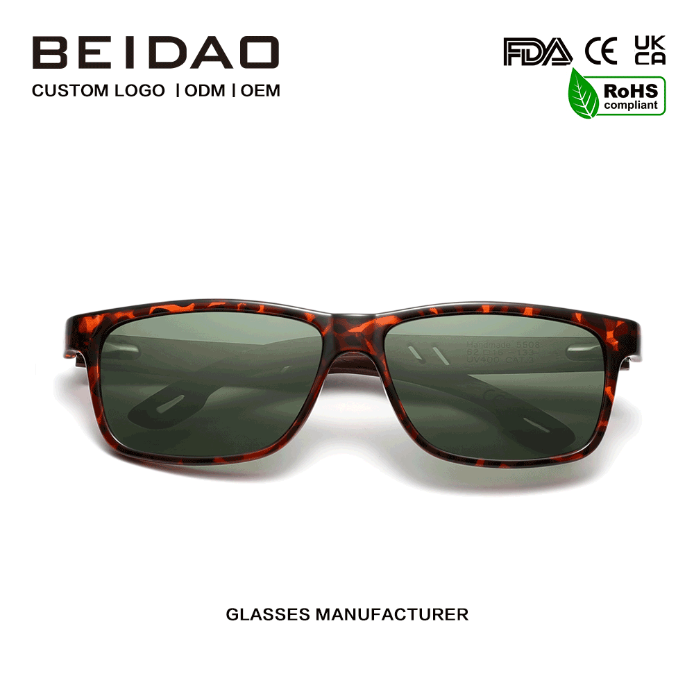 Pentru ochelari de soare polarizați Unisex Walnut TR90 Frame pentru conducere