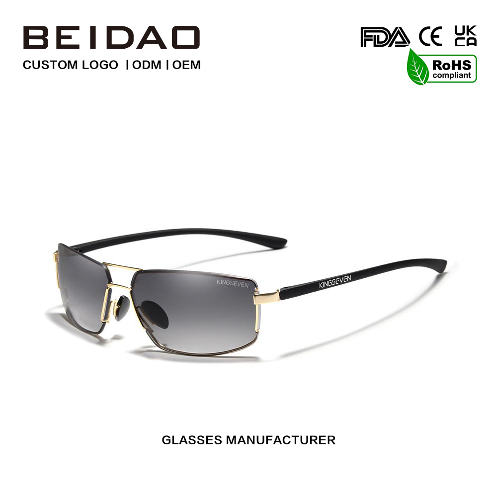 Ochelari de soare polarizați din aluminiu la modă