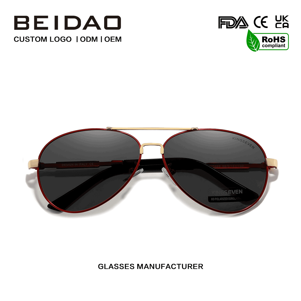 Ochelari de soare polarizați din aluminiu cu ramă completă pentru bărbați cu protecție UV400