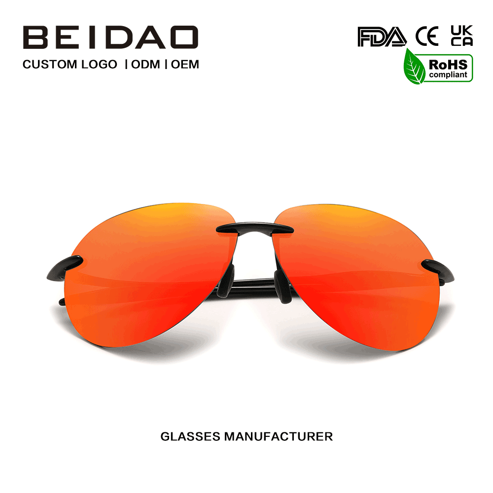 Ochelari de soare fără ramă Ultralight TR90 de designer noi