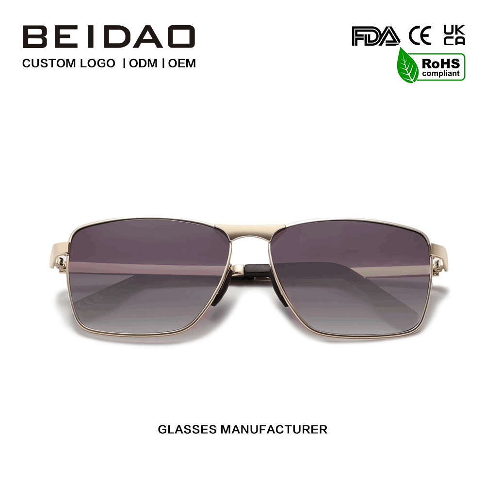 Ochelari de soare cu protecție UV400 dreptunghiulară de degrade vintage